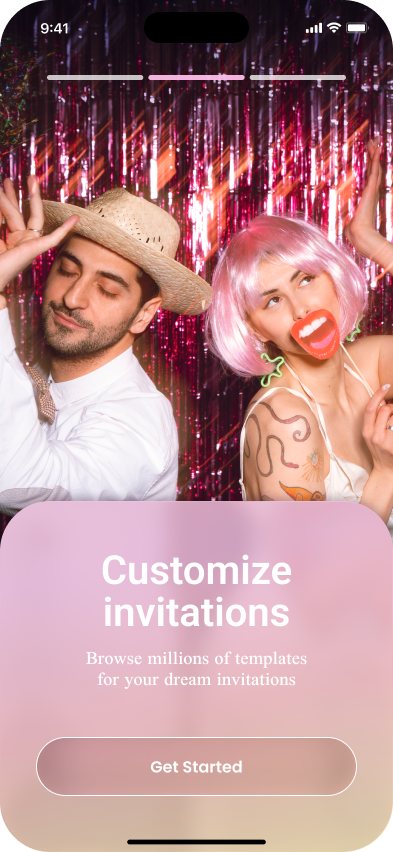Invite app onboarding screen two