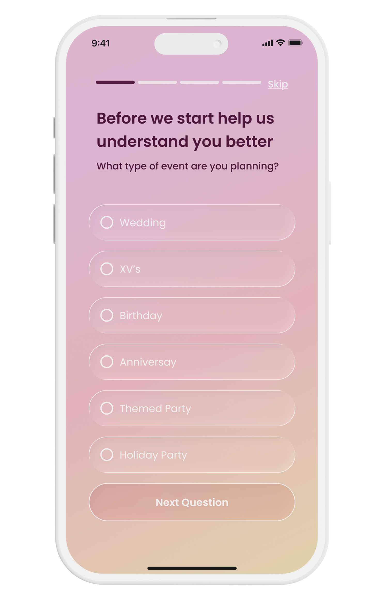 Invite questionaire