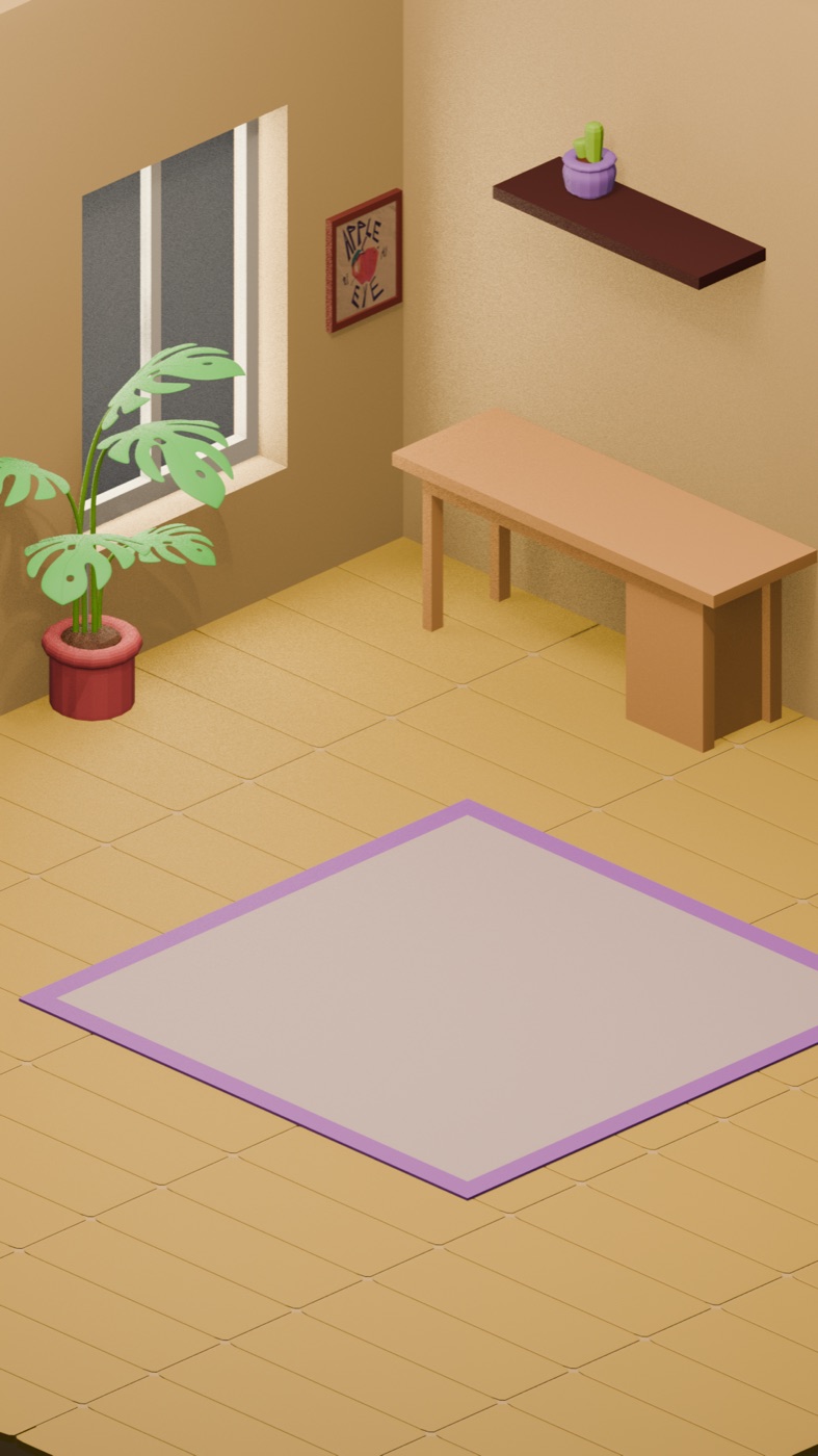First Blender draft of the Sunny Day room